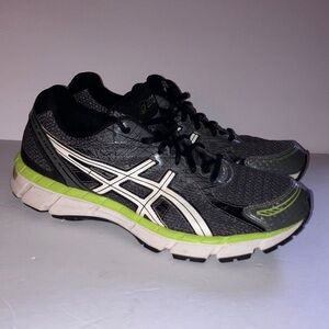 Asics Black and‎ Lime Athletic Sneakers 9 1/2